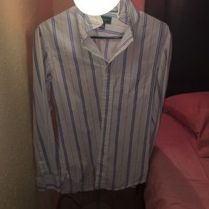 Striped Blue and White Dress Shirt